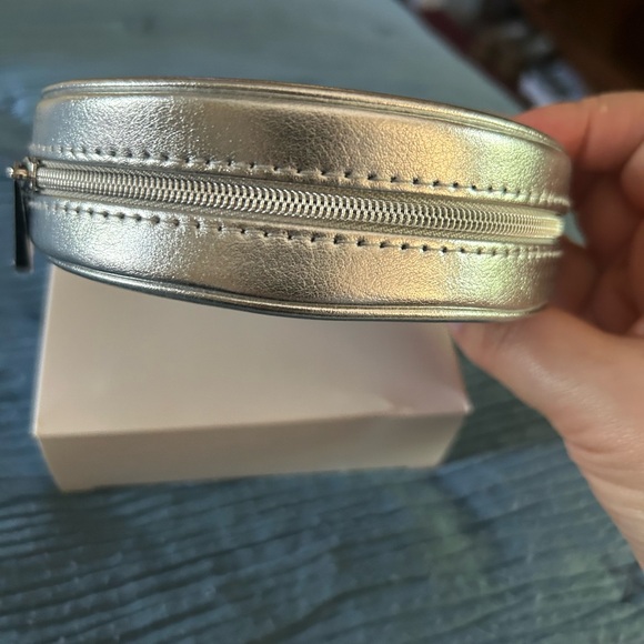 Dior Silver Round Small Pouch Vanity Authentic - Picture 3 of 4